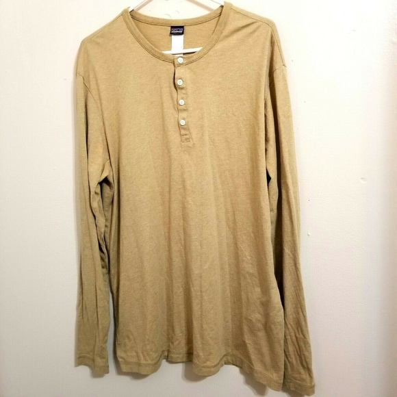 Patagonia Other - Patagonia Tan Henley Long Sleeve T Shirt O-10E